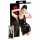 LATEX - robe moulante courte sans manches - noir
