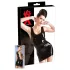 Robe mini sans manches en latex (noir) - L