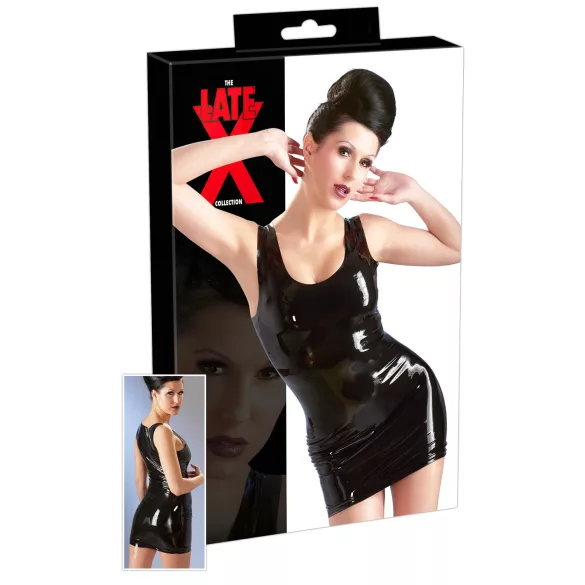 LATEX - robe moulante courte sans manches - noir - XL