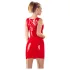 LATEX - robe moulante sans manches - mini - latex rouge - S