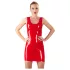 LATEX - robe moulante sans manches - mini - latex rouge - L