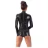 LATEX - combinaison courte à manches longues ouverte - noir - L