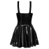 LATEX - mini-robe à jupe à volants (noire) - XL