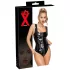 LATEX - body latex zippé (noir)