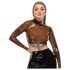 LATEX - Haut en latex transparent (transparent-noir) - S-L