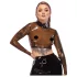 LATEX - haut latex transparent - noir