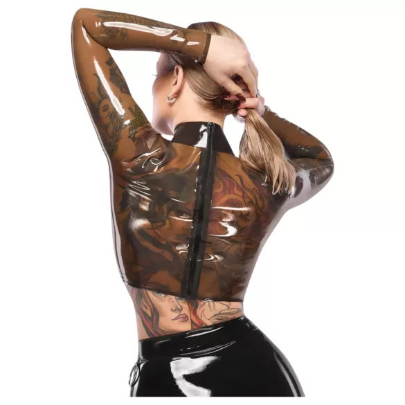 LATEX - haut latex transparent - noir