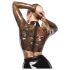 LATEX - Haut en latex transparent (translucide-noir)
