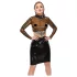 LATEX - haut latex transparent - noir