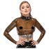 LATEX - Haut en latex transparent (translucide-noir)