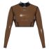 LATEX - Haut en latex transparent (transparent-noir) - S-L