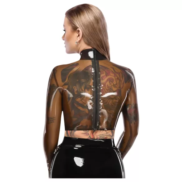LATEX - haut latex transparent - noir - M
