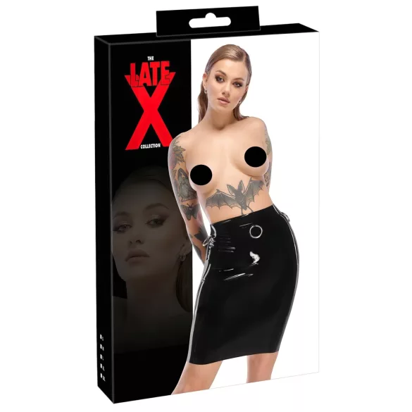 LATEX - jupe midi en latex (noire)