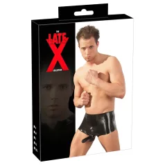 Boxer Late X + gaine pénienne (noir) - L/XL