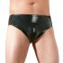 LATEX - Boxer homme avec gode anal pénien intégré (noir) - XL