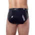 LATEX - slip homme avec plug anal conique intégré - noir