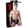 LATEX - slip homme avec plug anal conique intégré - noir - XL