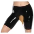 LATEX - Slip en latex avec trou d'évacuation (noir)