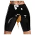 LATEX - Slip en latex avec trou d'évacuation (noir)