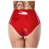 LATEX - Culotte rouge avec dildo réaliste