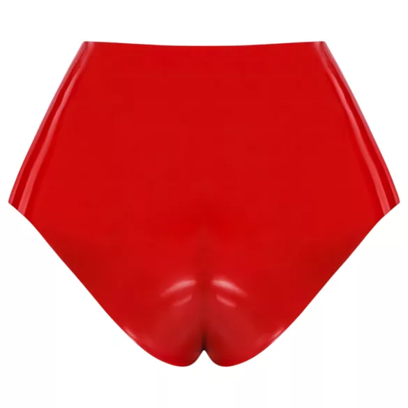 LATEX - Culotte rouge avec dildo réaliste