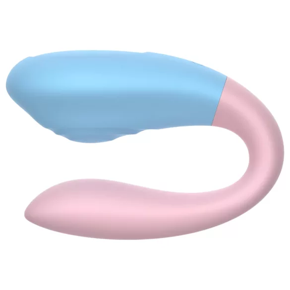 Mrow 03 - vibromasseur duo rechargeable étanche - silicone bleu rose
