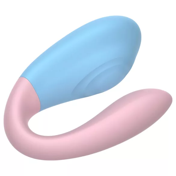 Mrow 03 - vibromasseur duo rechargeable étanche - silicone bleu rose