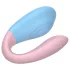 Mrow 03 - vibromasseur duo rechargeable étanche - silicone bleu rose