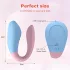 Mrow 03 - vibromasseur duo rechargeable étanche - silicone bleu rose
