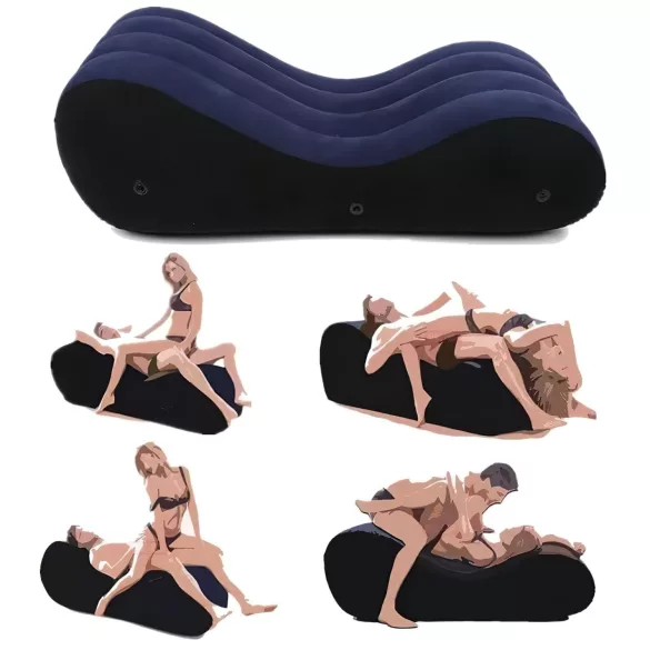 Magic Pillow - canapé sex gonflable - grande taille - bleu