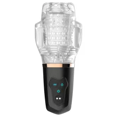  Funny Me Rocket Cup - masturbateur suceur vibrant - transparent/noir