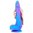 Inkipus - gode avec testicules en silicone - 18 cm - bleu rose