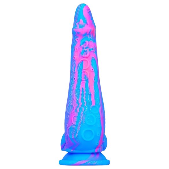Inkipus - gode avec testicules en silicone - 18 cm - bleu rose