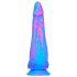 Inkipus - gode avec testicules en silicone - 18 cm - bleu rose