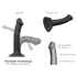 Strap-on-me - gode double pénétration - double couche - silicone noir