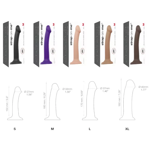 Strap-on-me - gode double pénétration - double couche - silicone noir