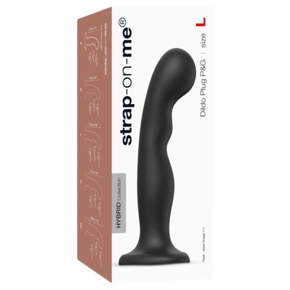 Strap-on-me - Dildo courbé ventouse - noir - taille L