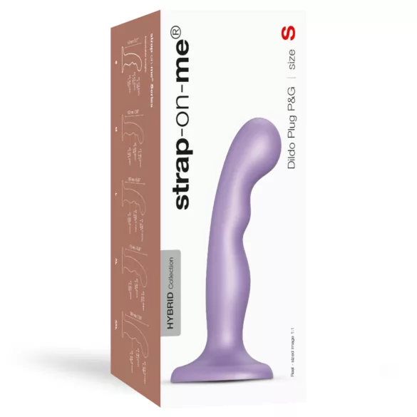 Strap-on-me - gode ceinture réaliste courbé ventouse - silicone violet S