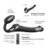 Strap-on-me - vibromasseur strap-on à ondes d’air - silicone noir
