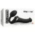 Strap-on-me - gode ceinture vibrant à ondes d’air - silicone noir - M