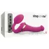 Strap-on-me - petit vibromasseur à vagues d’air strap-on - silicone rose