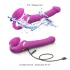 Strap-on-me - petit vibromasseur à vagues d’air strap-on - silicone rose