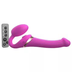   Strap-on-me M - vibromasseur à ondes d’air, harnais / strap-on (rose)