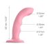 Strap-on-me M - Vibromasseur point G étanche et vibrant (rose)