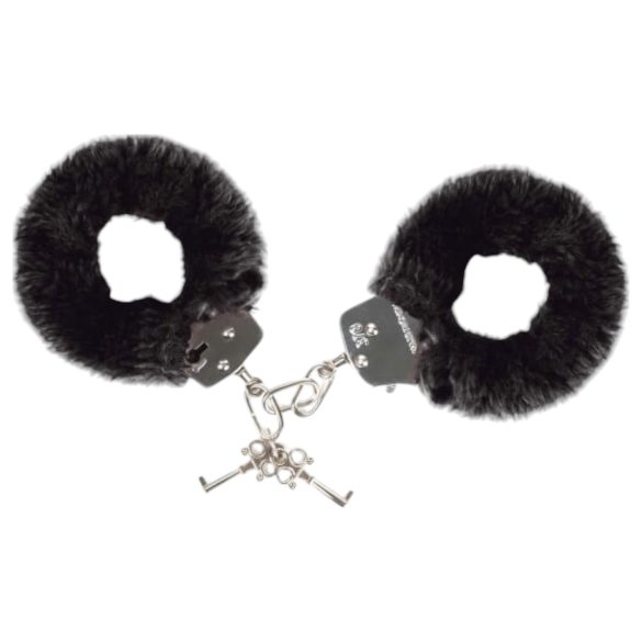 Love to Love - menottes peluche - noir