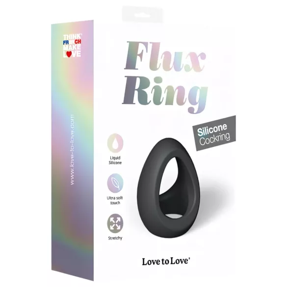 Love to Love Flux - anneau pénien silicone - noir