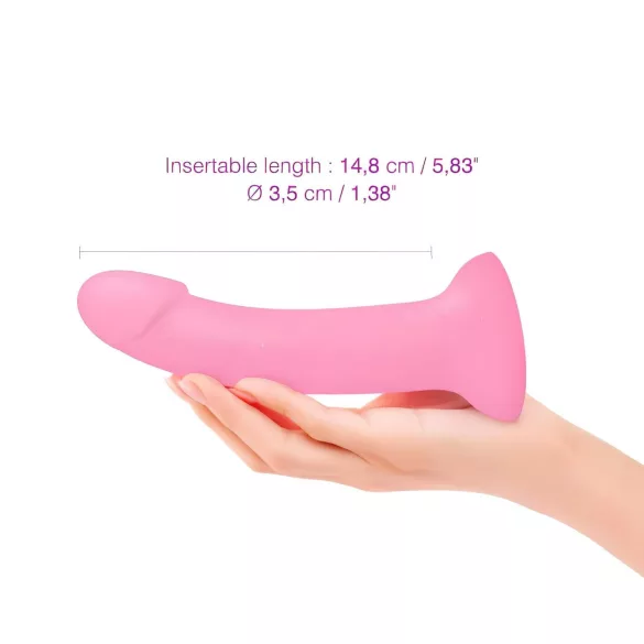 Dildolls Glitzy - dildo en silicone avec ventouse (rose)