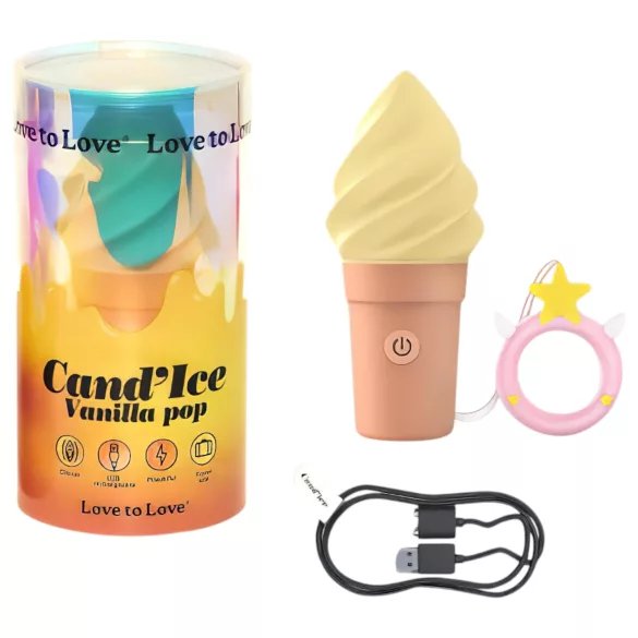 Love to Love Cand Ice - Vibromasseur clitoridien rechargeable (vanille)