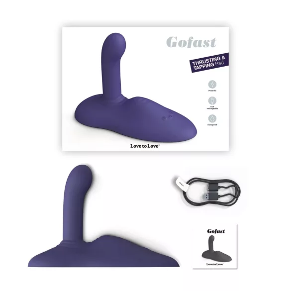 Love to Love GoFast - vibromasseur va-et-vient et stimulateur clitoridien avec ventouse (bleu)