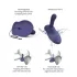 Love to Love GoFast - vibromasseur va-et-vient et stimulateur clitoridien avec ventouse (bleu)